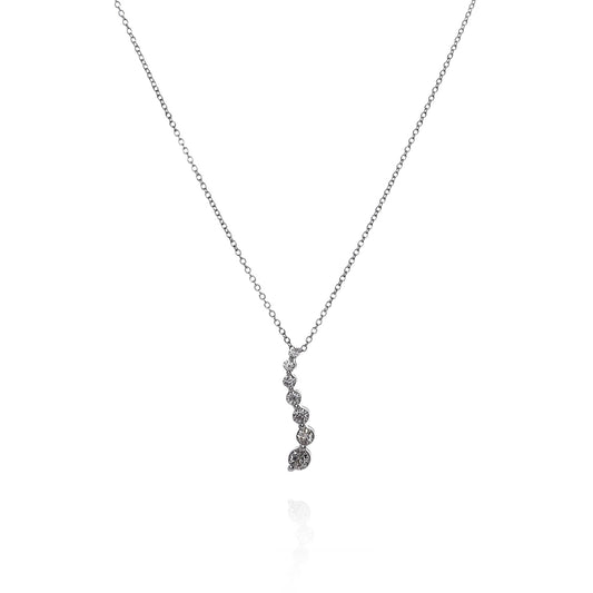 14k Gold Adjustable "S" Shape Diamond Journey Pendant