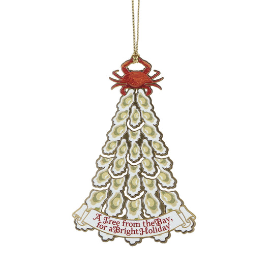 Smyth Exclusive Holiday Oyster Ornament "A Tree from the Bay for a Bright Holiday"