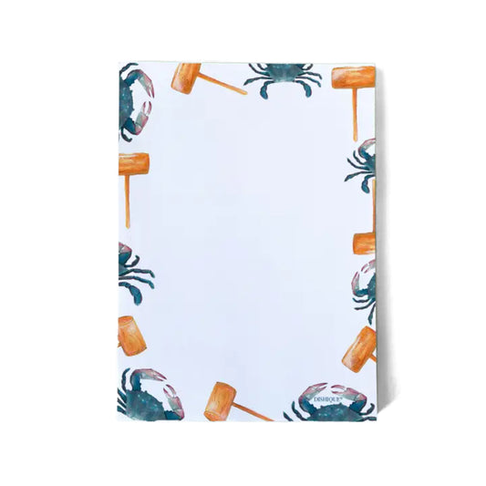 Dishique Blue Crab Themed Notepad 5"x7" 50pgs