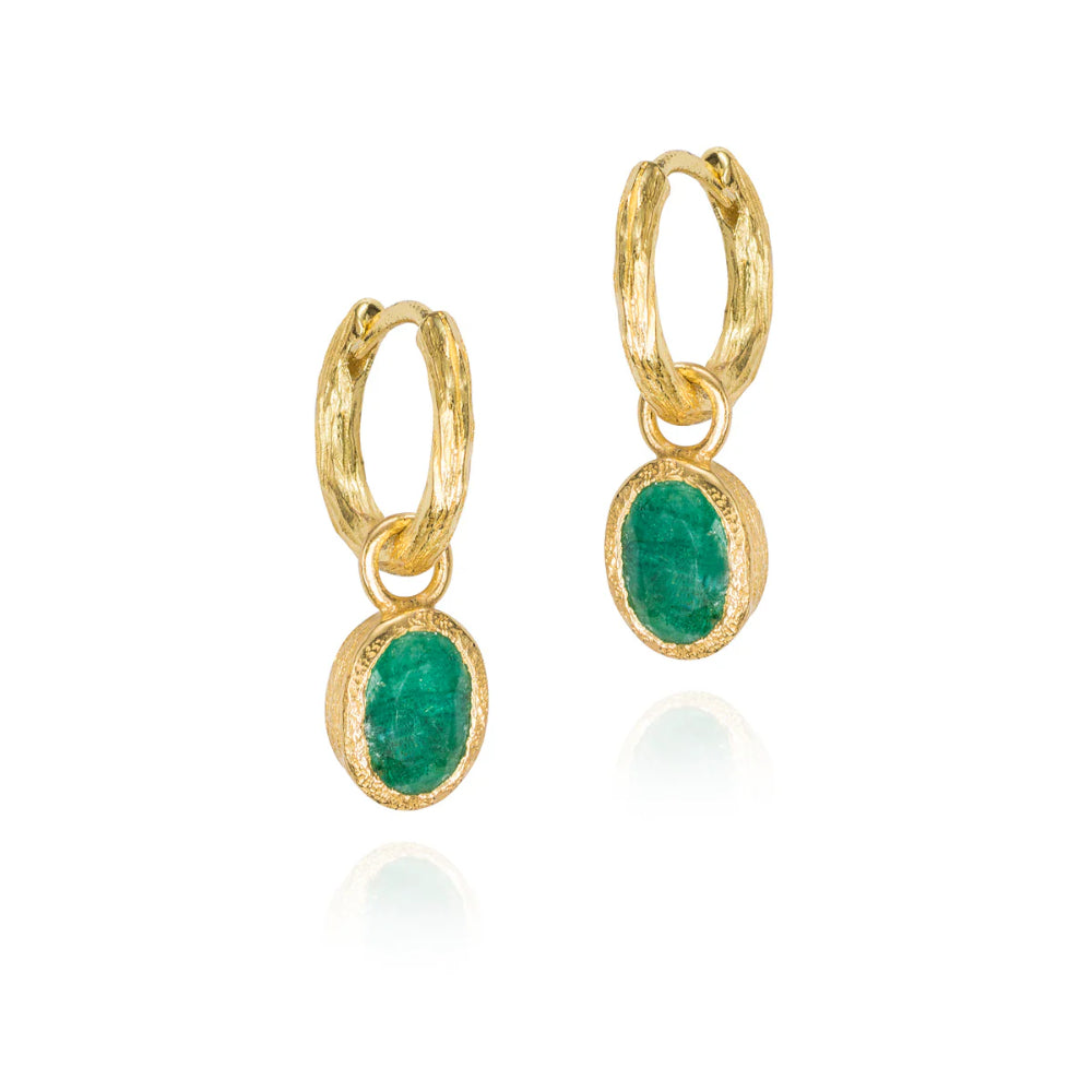 Jorge Revilla Zen Collection Emerald Drop Earrings