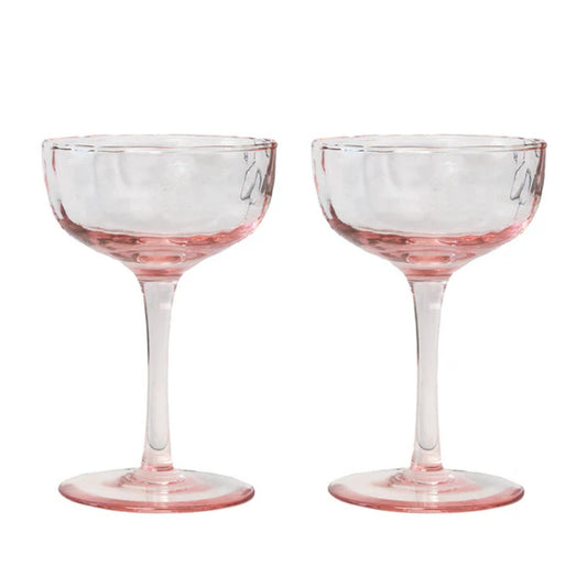 Juliska Puro Cocktail Coupe Set of Two - Blush
