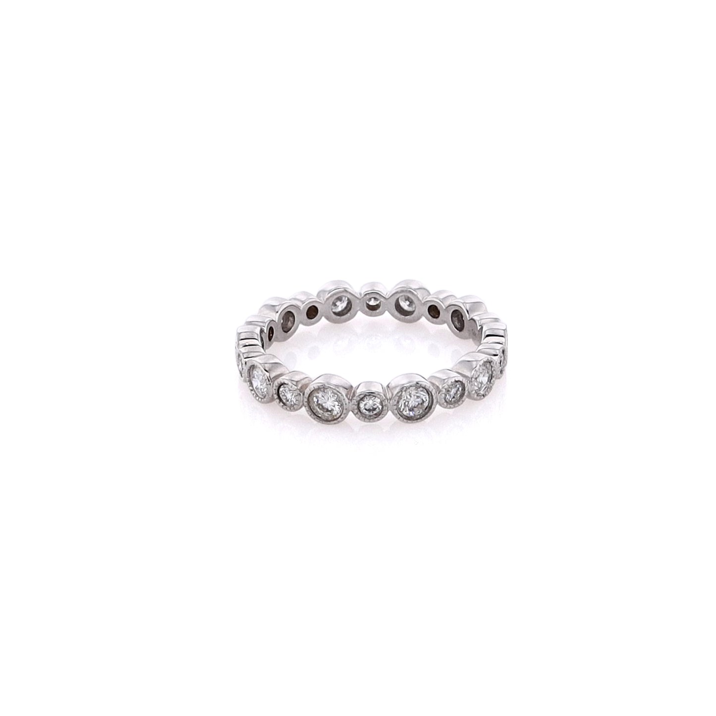 Estate 14 Karat White Gold Diamond Eternity Band