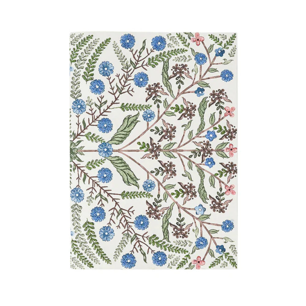 Juliska Villa Seville Embroidered 7" x 10" Paper Journal - Chambray