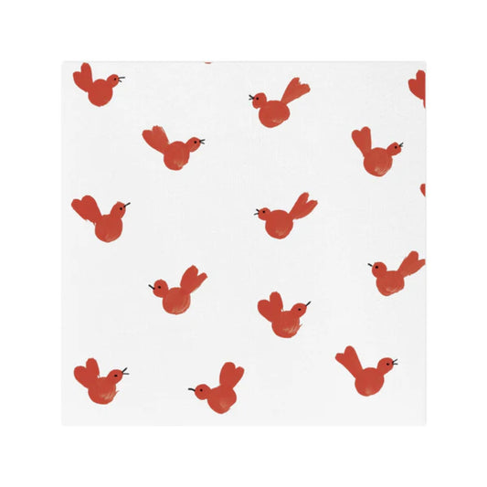 Vietri Papersoft Red Bird Cocktail Napkins (Pack of 20)