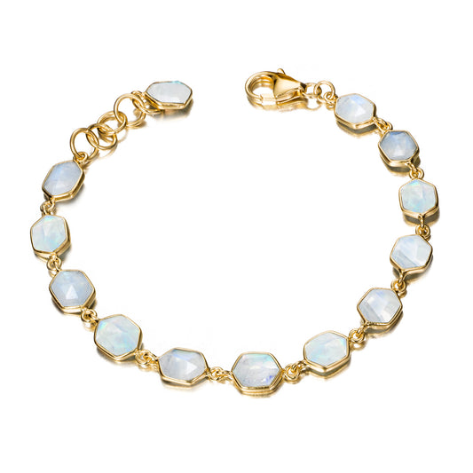 Jorge Revilla Geo Collection Rainbow Moonstone Bracelet