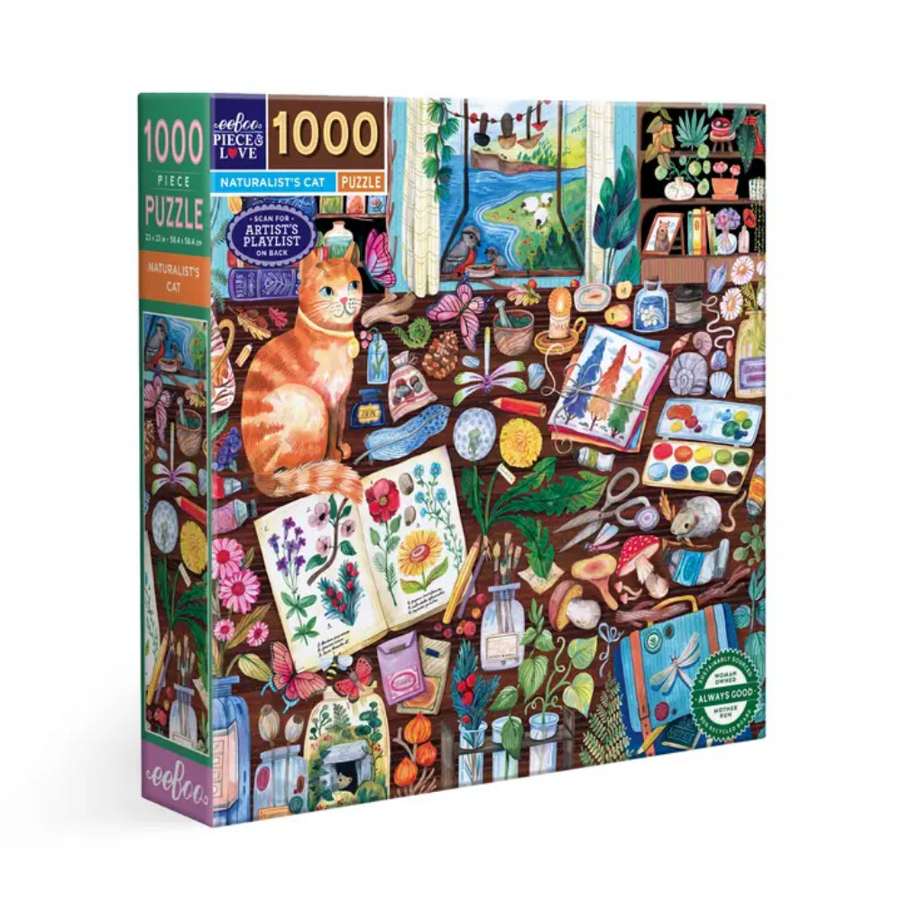 Eeboo Naturalist's Cat 1000 Piece Puzzle