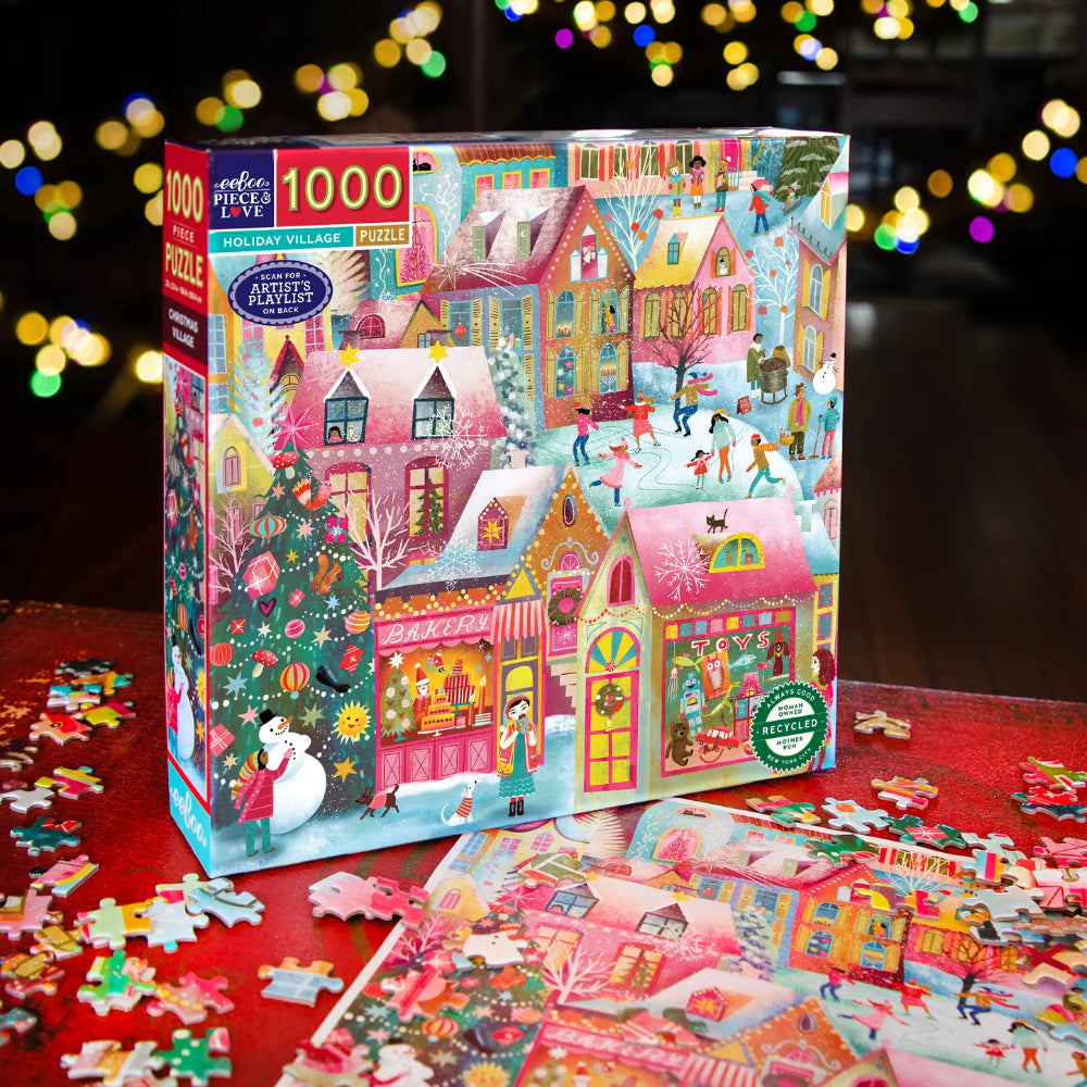 Eeboo Holiday Village 1000 Piece Puzzle