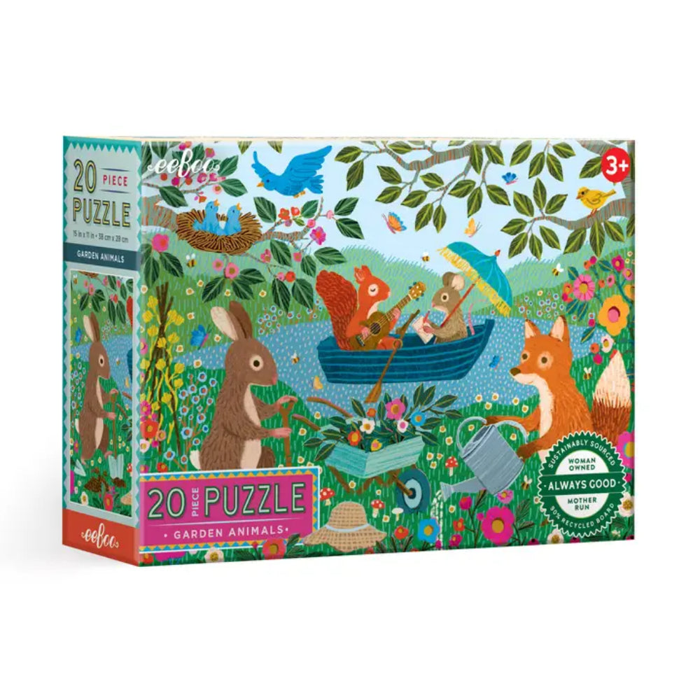 Eeboo Garden Animals 20 Piece Puzzle