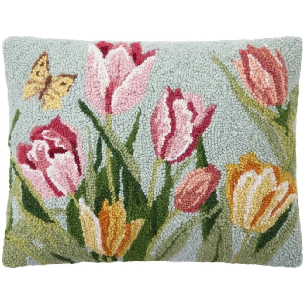 Peking Handicraft Tulips Hook Pillow - Susan Winget