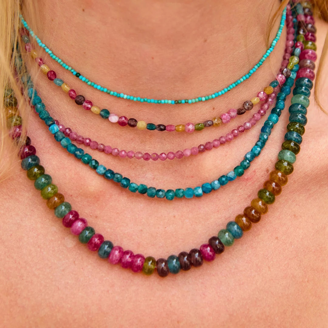 Anna Beck Cube Apatite Beaded Necklace