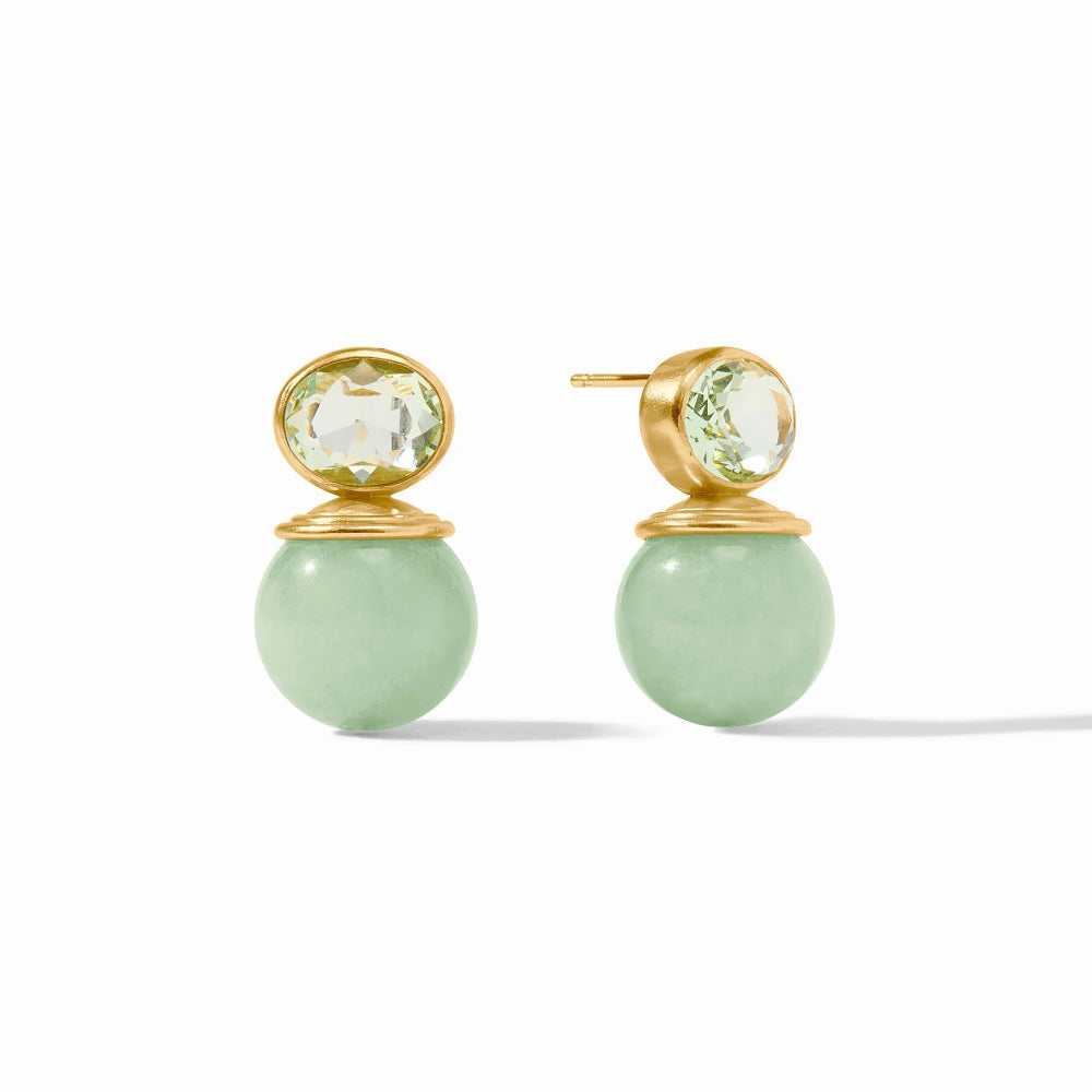 Julie Vos Portofino Earrings - Aqua Jade