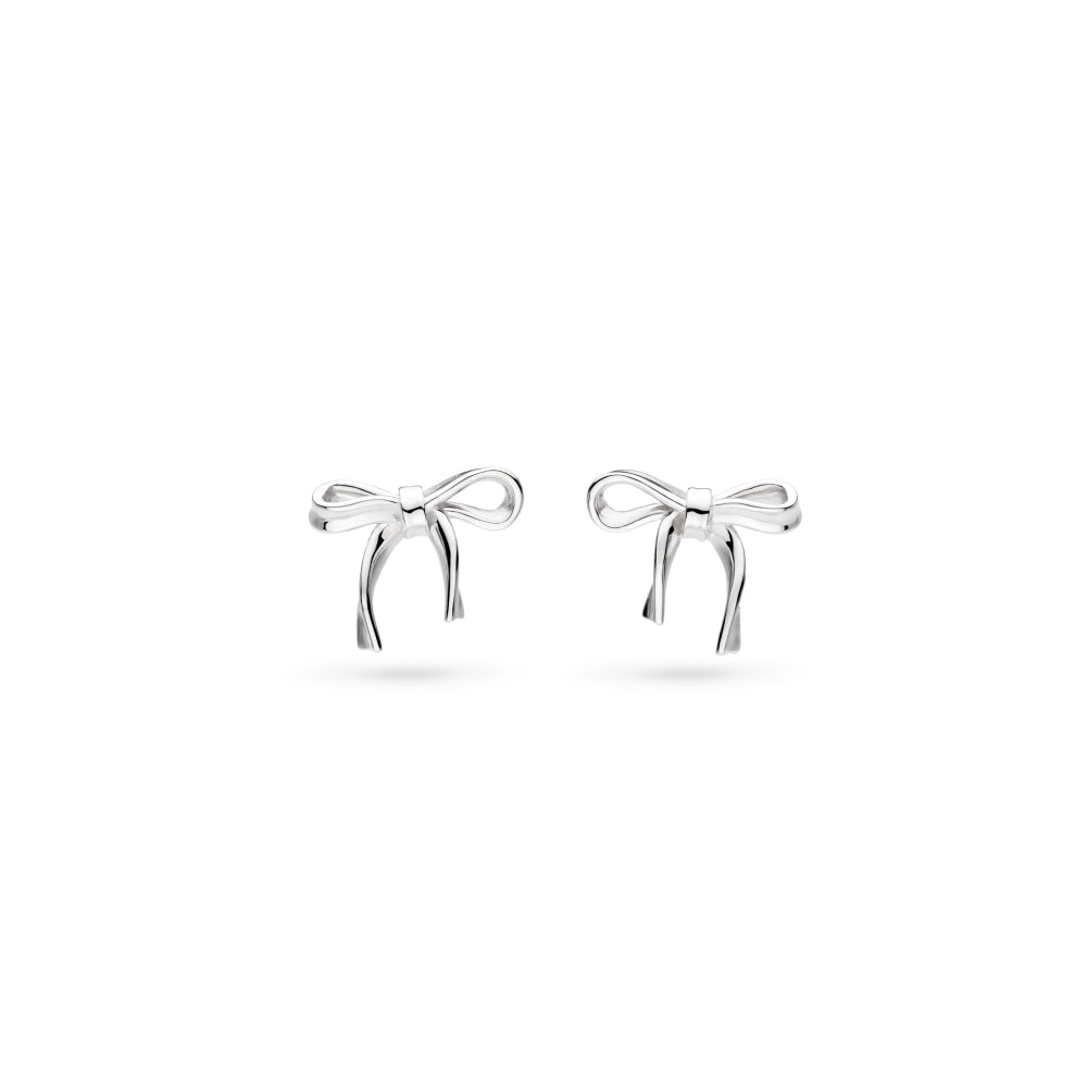 Kit Heath Dainty Ribbon Bow Stud Earrings