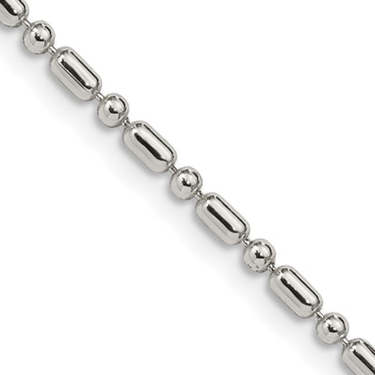 SS BEADED CHAIN 2.0MM 18" LONG