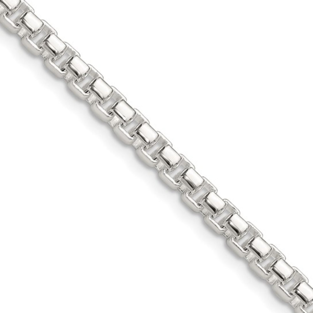 Sterling Silver 4mm Round Box Chain
