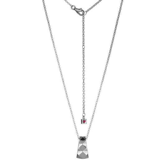 Elle "Captivate" Sterling Silver Tapered Triangle Pendant Necklace