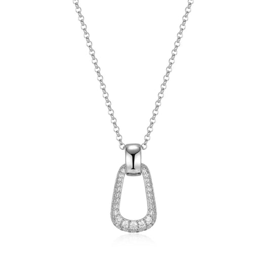 Elle Citadel Collection White CZ Pendant Necklace