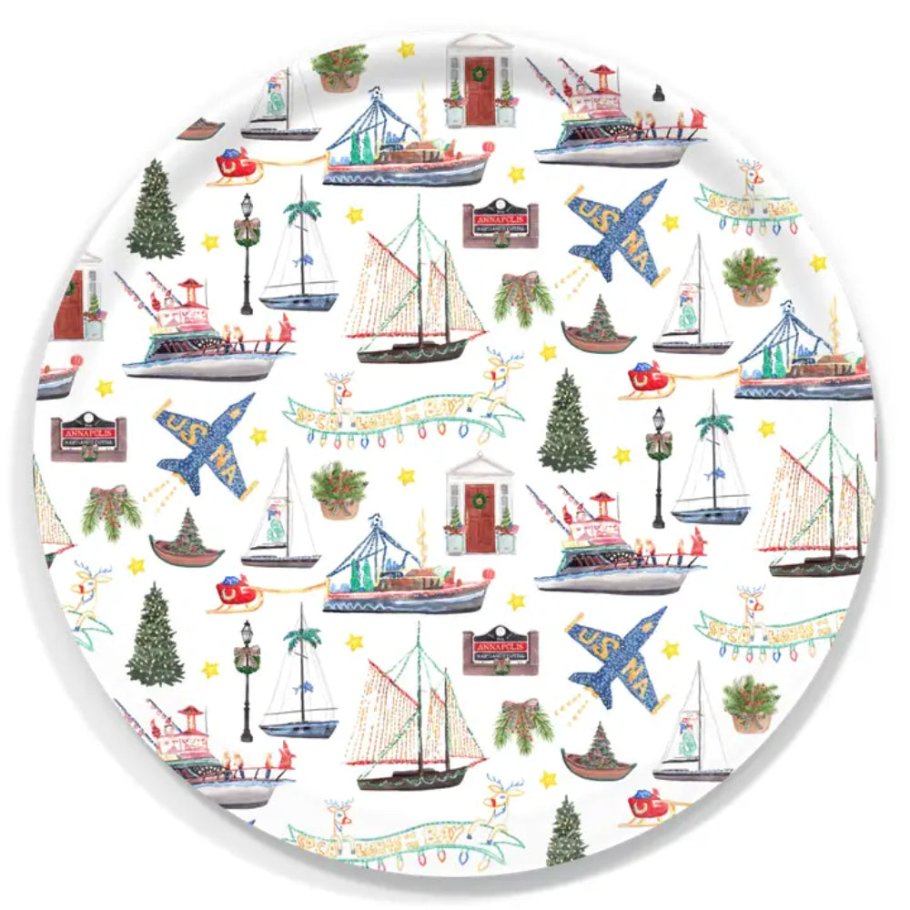 The Muddy Dog Annapolis Christmas Serving Tray