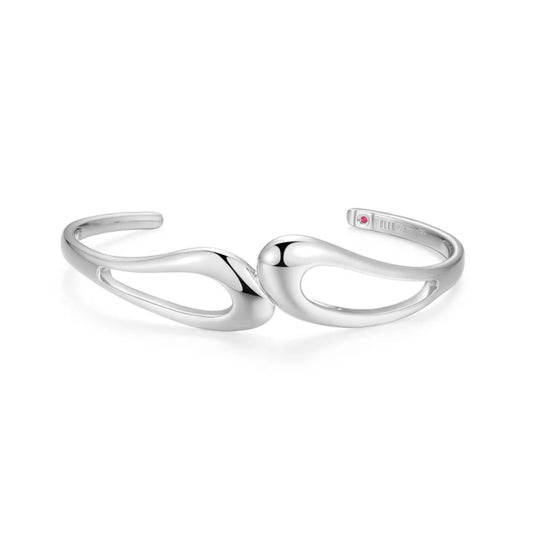 Elle Oasis Collection Classic Silver Cuff Bracelet