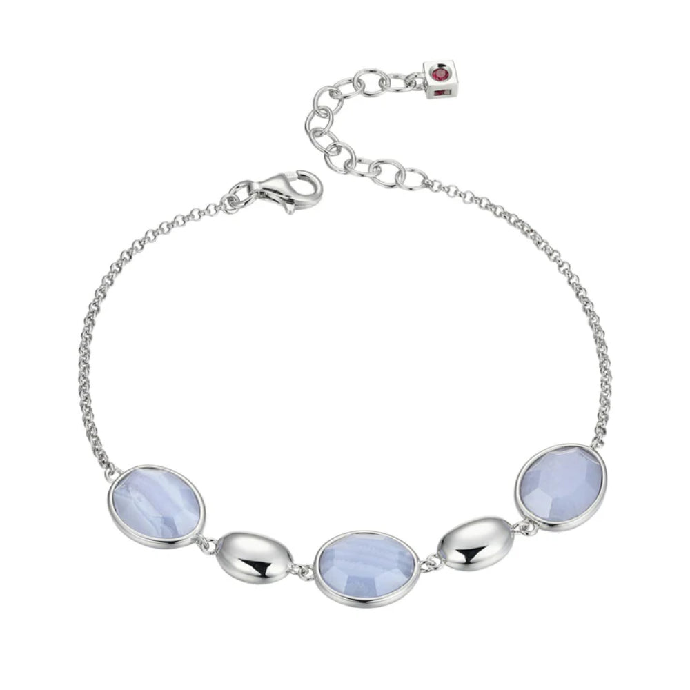 Elle Riviere Blue Lace Agate Bracelet