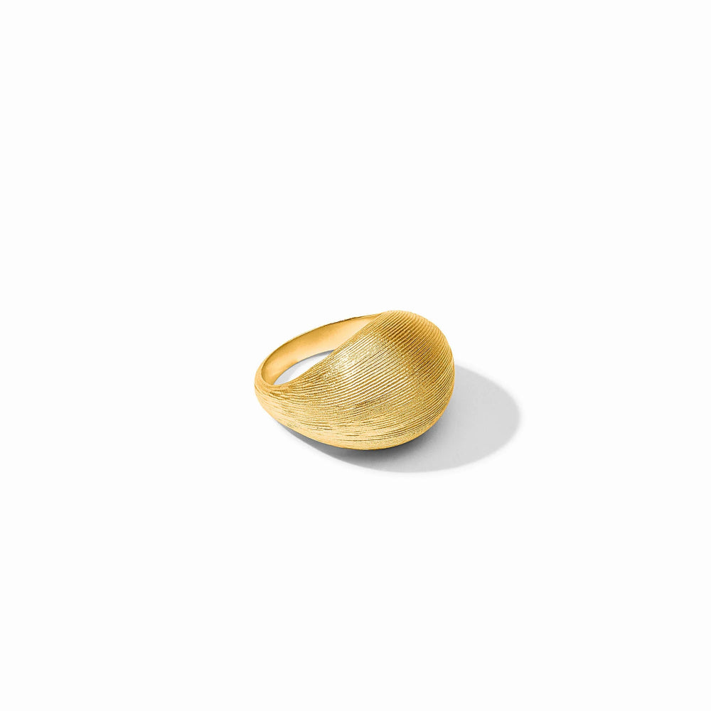 Gold ring on a white background