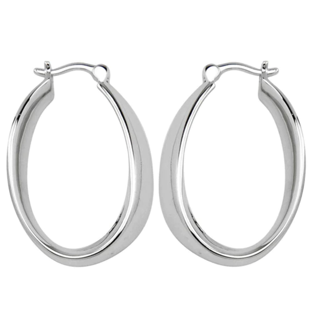 Elle Sterling Silver Hoop Earrings