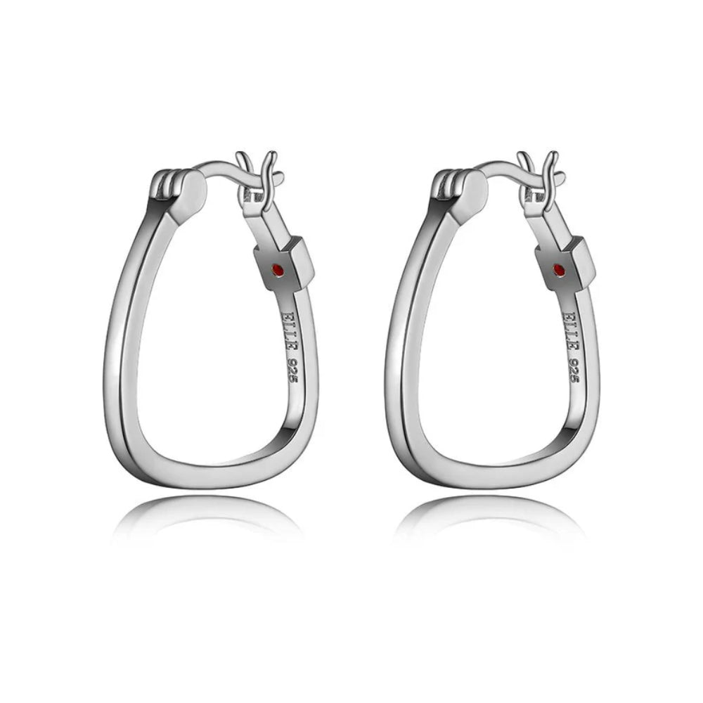 Elle Trinity Collection Triangle Hoop Earrings