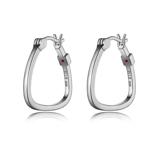 Elle Trinity Collection Triangle Hoop Earrings