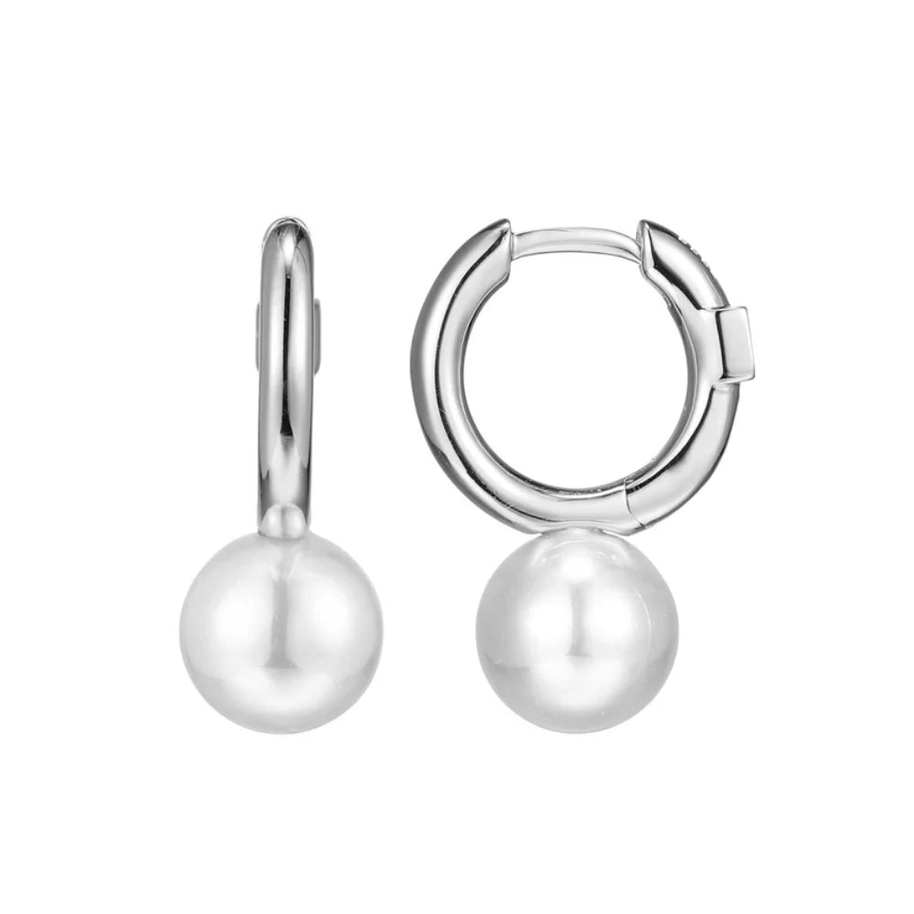 Elle Simpatico Collection White Pearl Drop Earrings