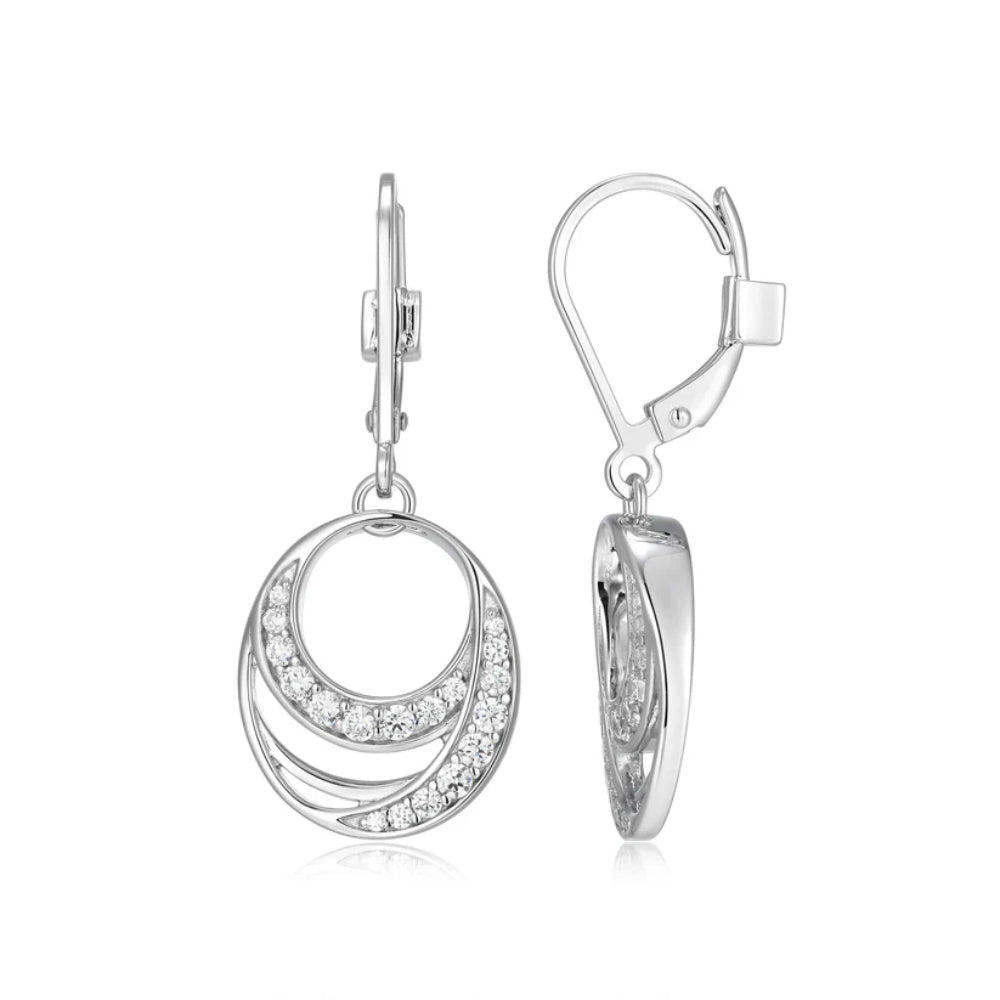 Elle Between Elements Silver Drop Earrings