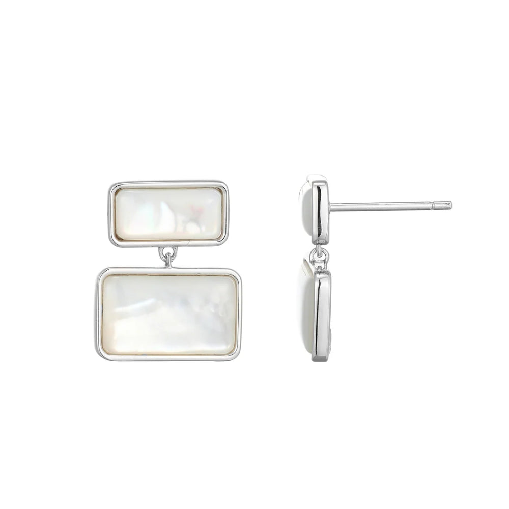Elle Vera Tiered Mother-of-Pearl Earrings