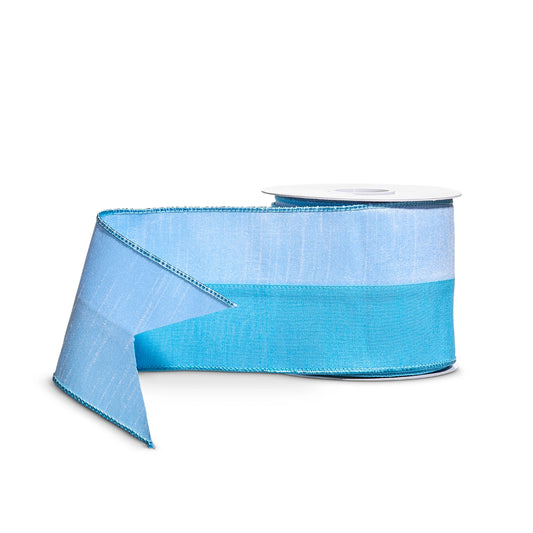 Raz Imports 4" X 10 Yds Blue Two Tone Wired Ribbon