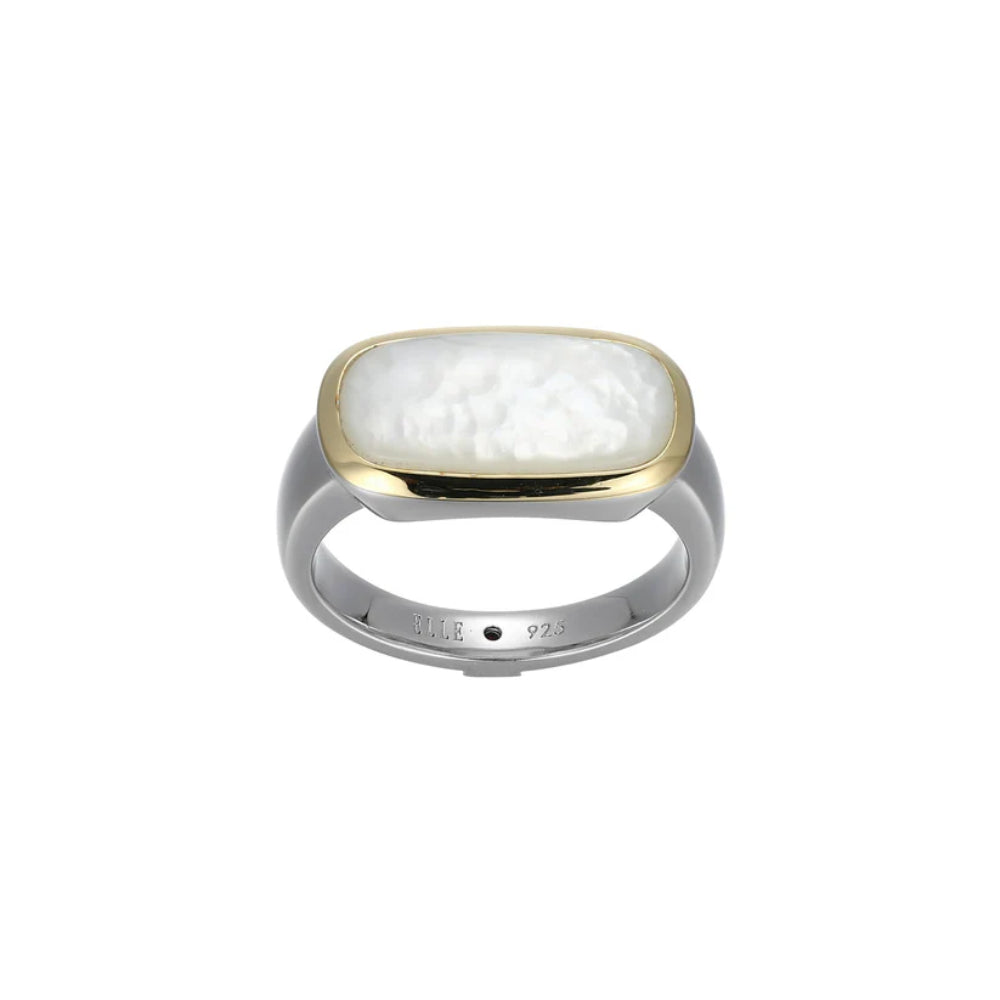 Elle "Allure" Two-Tone Mother Of Pearl Ring