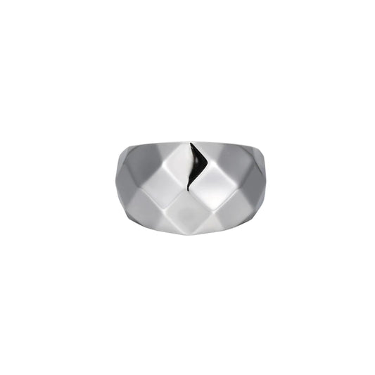 Elle "Captivate" Sterling Silver Textured Dome Ring