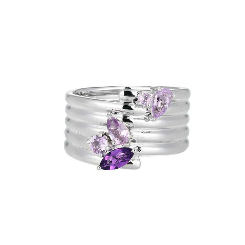 Elle Goddess Collection Ring with Amethyst