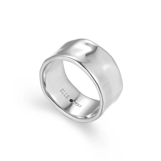 Elle Celest Collection Modern Silver Ring
