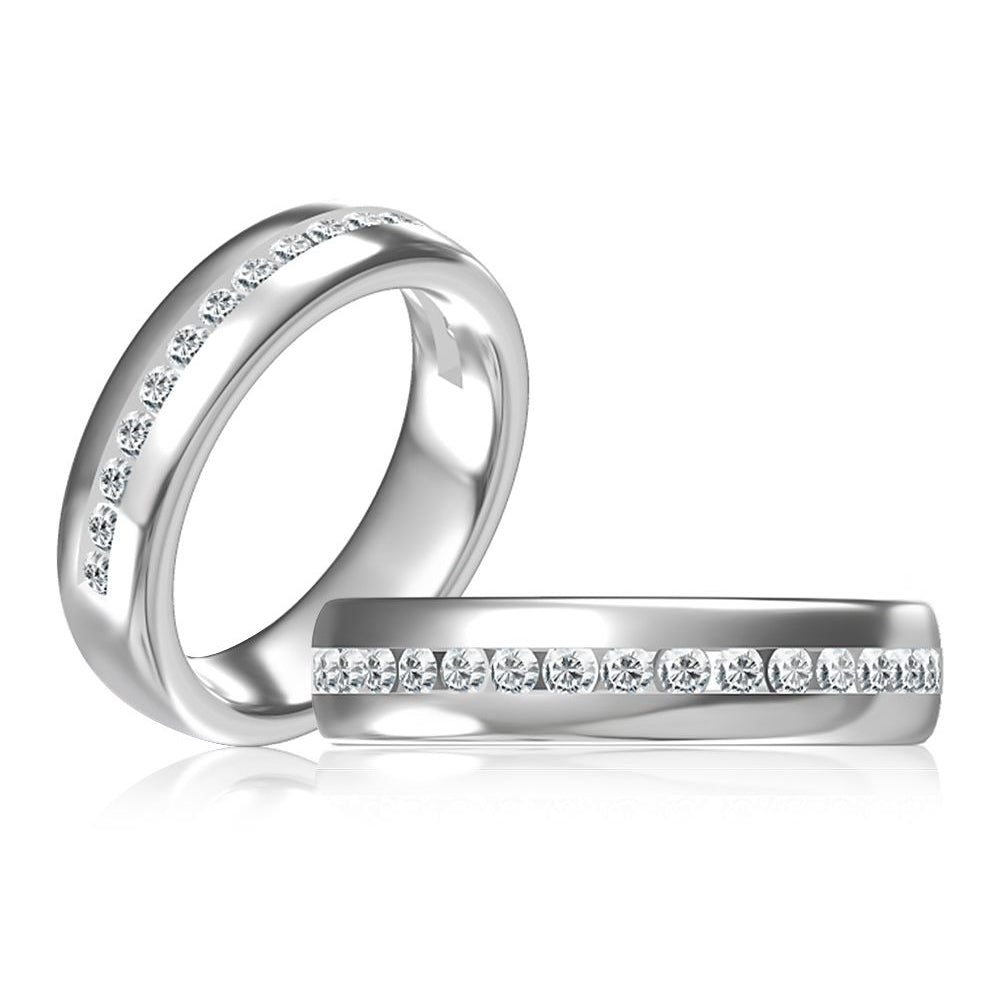 A. Jaffe 14k Channel Set Diamond Band