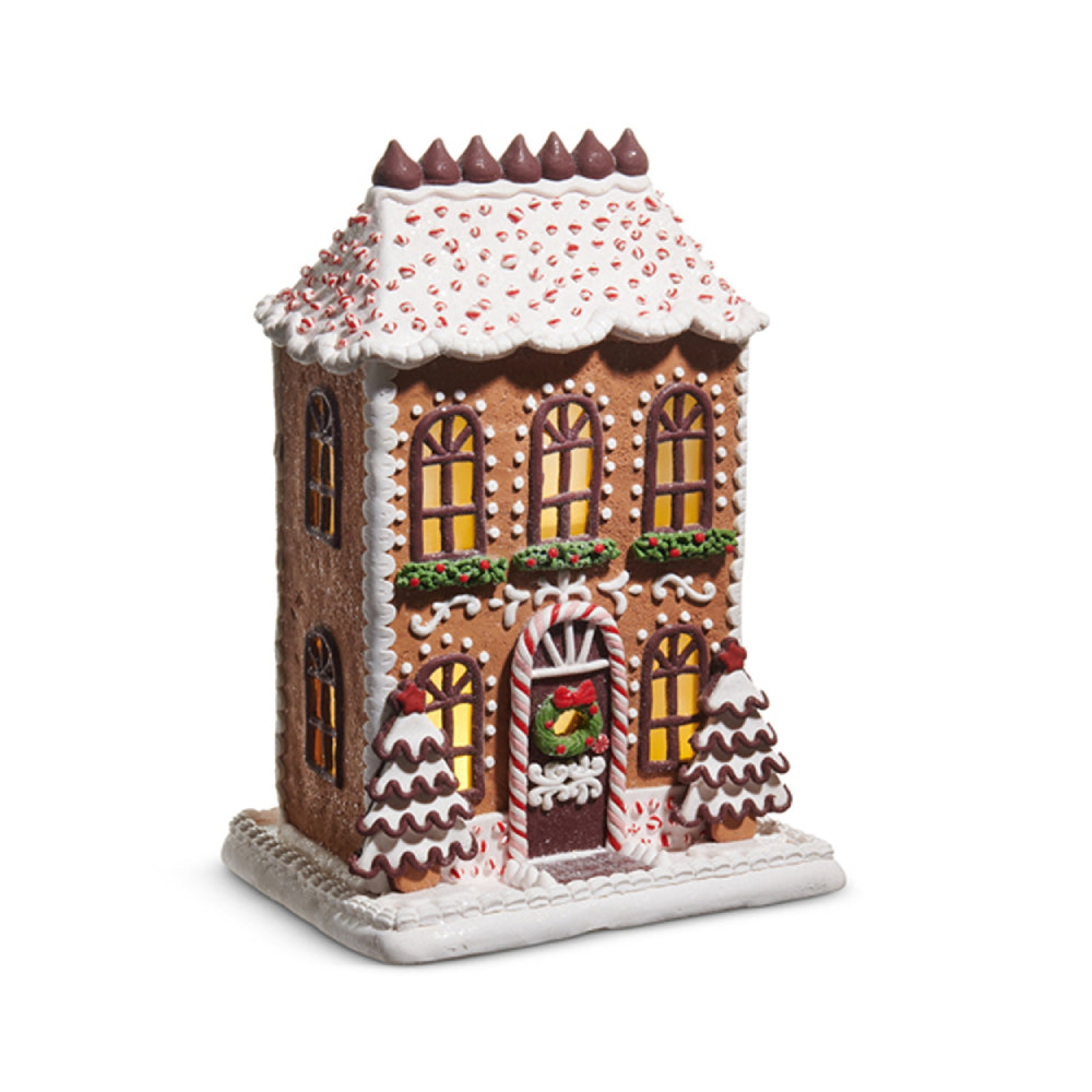 Raz Imports 13" Lighted Chocolate Frosted Gingerbread House