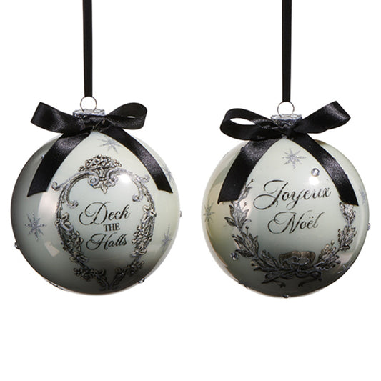 Raz Imports 5" French Holiday Ball Ornament