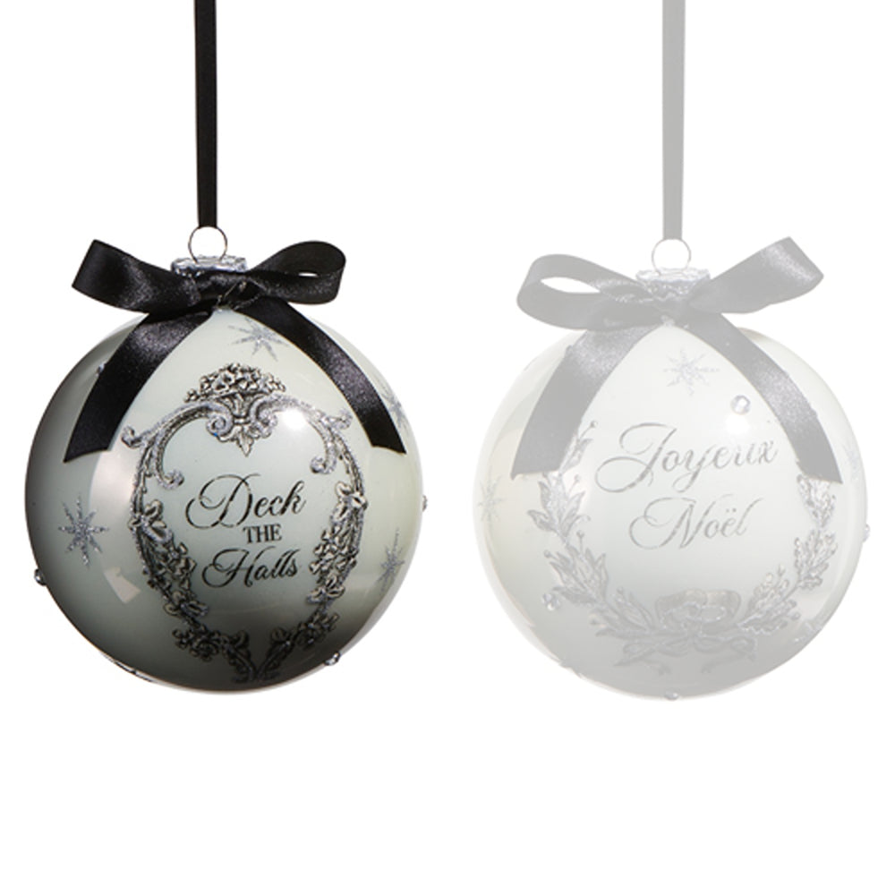 Raz Imports 5" French Holiday Ball Ornament
