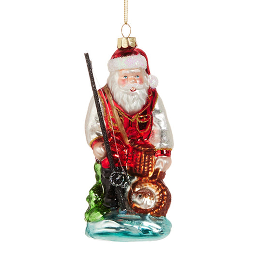 Raz Imports 5.5" Gone Fishin' Santa Ornament