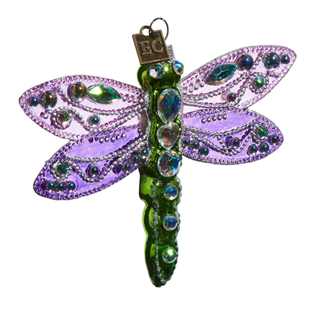 Raz Imports 4.5" Purple Fantasy Dragonfly Ornament