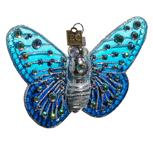 Raz Imports 4.5" Blue Fantasy Butterfly Ornament