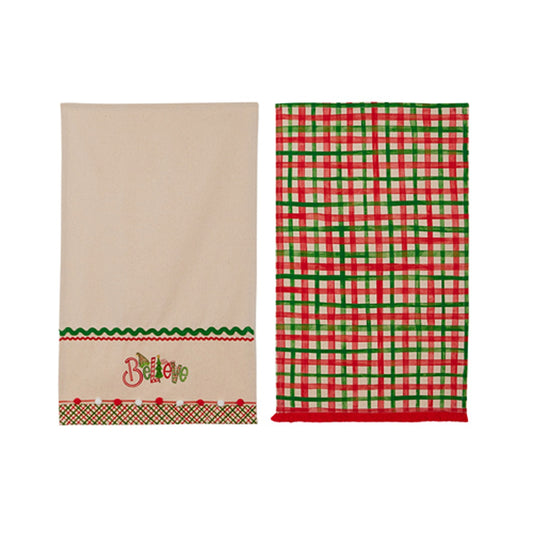 Raz Imports 26" Elf Spirit Believe Tea Towel