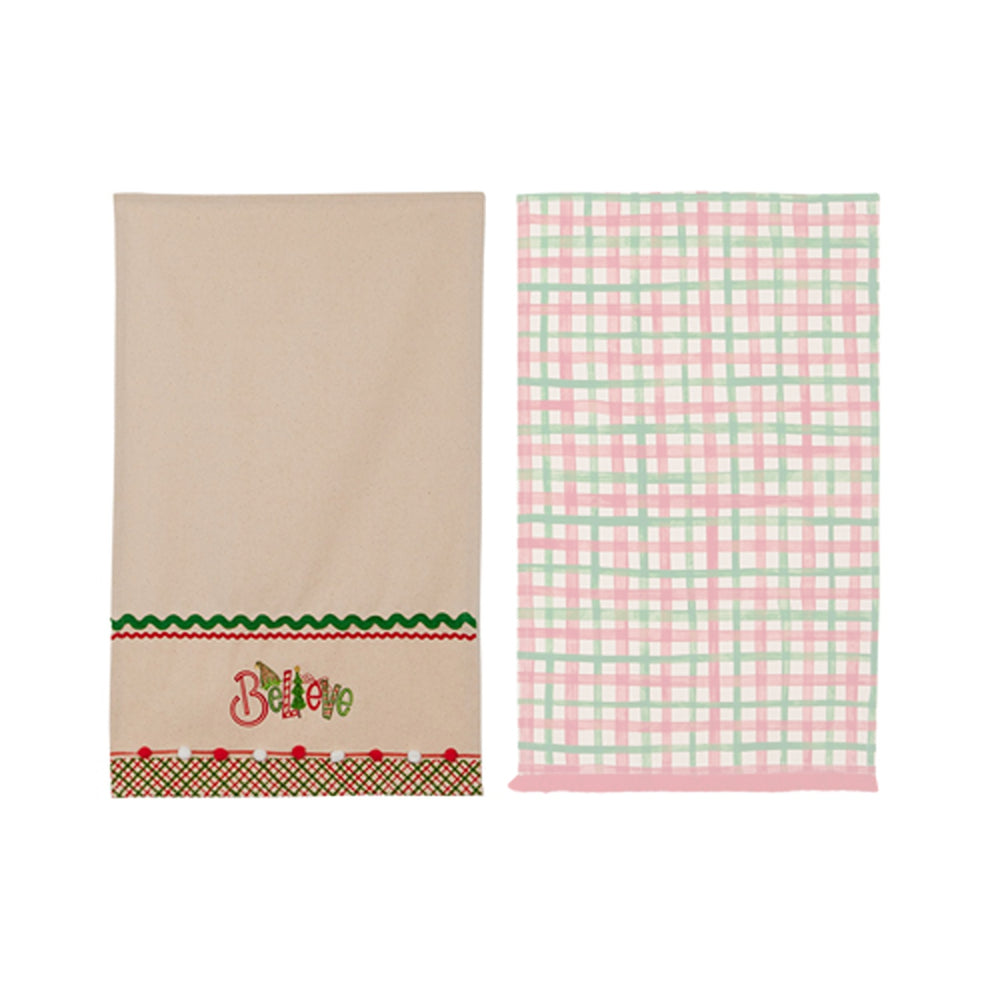 Raz Imports 26" Elf Spirit Believe Tea Towel