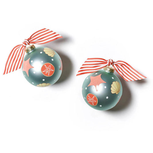 Coton Colors Shells Glass Ornament