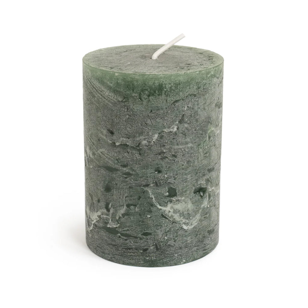 Simon Pearce Rasteli Pillar Candle - Hunter Green