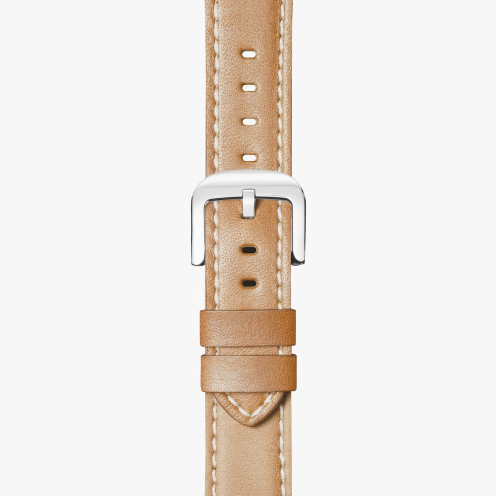Shinola 20mm Natural Leather Watch Strap