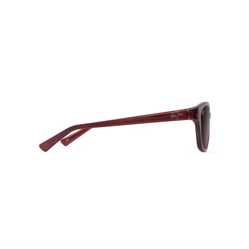 Maui Jim PŪNONO Polarized Cat Eye Sunglasses - Shiny Transparent Burgundy