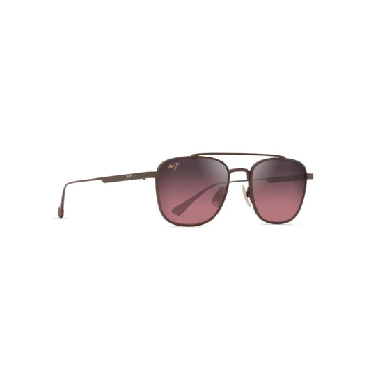 Maui Jim KAHANA Polarized Aviator Sunglasses - Matte Brown