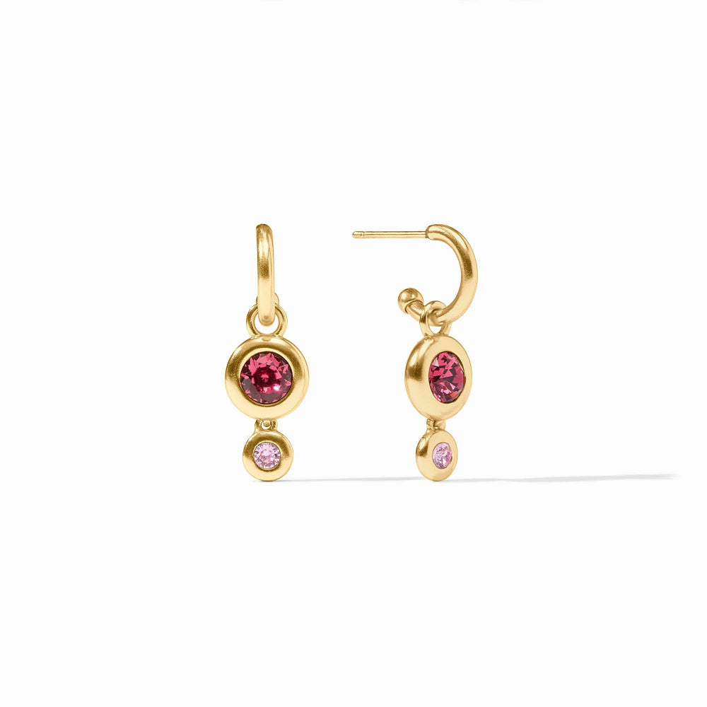Julie Vos Rainbow Duo Hoop & Charm Earrings